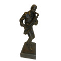 Musique Décor En Laiton Statue Interprète Sculpture Sculpture En Bronze Tpy-749